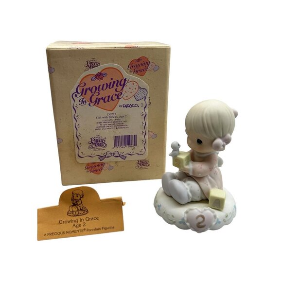 Precious Moments Growing in Grace Age 2 Birthday Figurine 1994 Gift Vintage - Picture 2 of 9